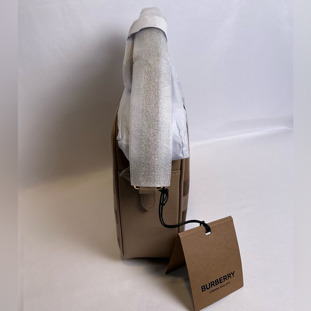Burberry Chestnut Beige Plaid Crossbody Camera Bag NEW - Picture 12 of 16